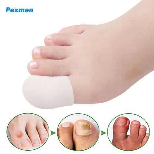 Pexmen 2/4Pcs Gel Big Toe Caps Covers Prevention for Corns