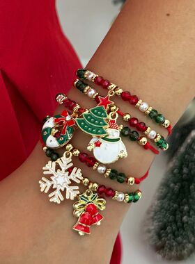 5Pcs/Set Chistmas Snowflake Chistmas e Metal Pendant