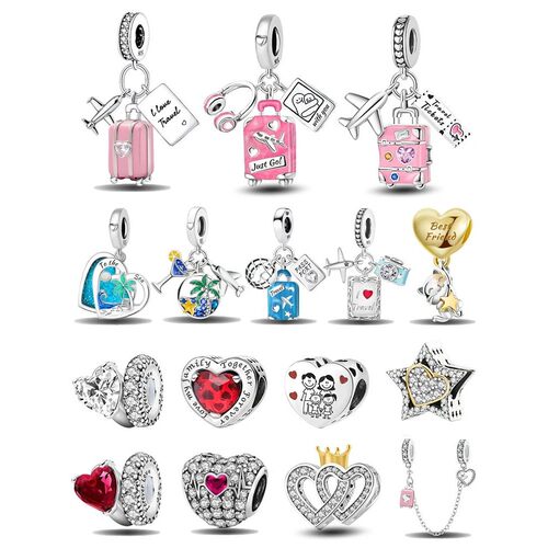 Fit 925 Oiginal Bacelets Love Heat Flowe Fou Leaf Clove