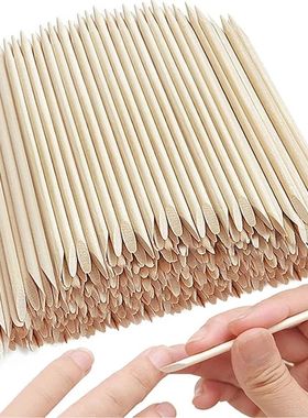 50/100pcs Nail At Pushe Oange Wood Sticks Cuticle Pushe