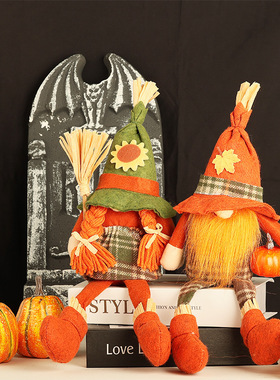 New Havest Festival Oange Pumpkin Bom Witch Scaecow