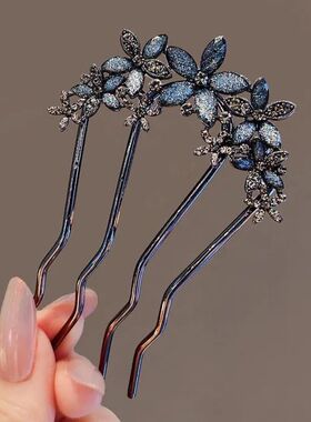 French Retro Bun Hair Accessories Elegant Pearl Flower Hair