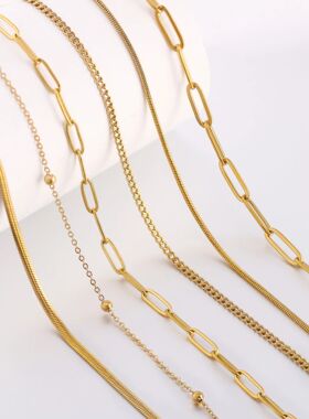 5Pcs/Lot Stainless Steel Bead Rope Link/Cuban/Papeclip