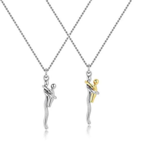 2025 Two-Tones Hug Necklace Detachable Mothe And Child