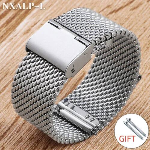 1.0 Milanese Mesh Loop Stainless Steel Watch Band Bracelet