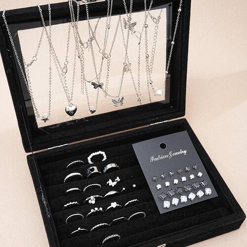 51 Pcs/Set Silver Color Chic Jewelry Set for WomenButterfly