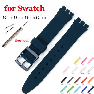 Rubber Strap for Swatch Colorful Sports  Band Replacement