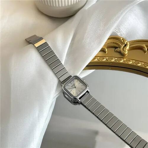 New Brand Steel Band Square Quartz Watch Retro Minimalist