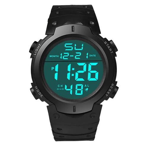 Men's Spot LED Digital Watch Multi-Functional Rubbe Fitness