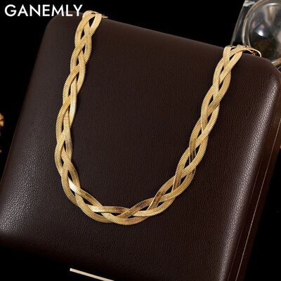 GANEMLY 316L Stainless Steel Crossover Chain Collar