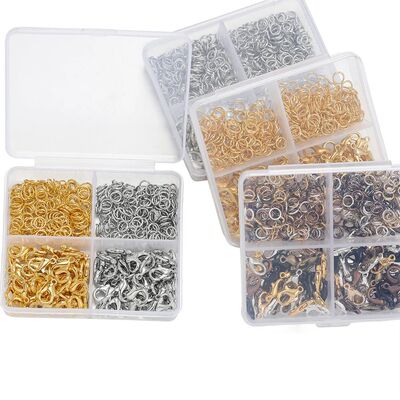 500Pcs/Box Jewelry Making Kit Lobster Clasps & Jump Rings