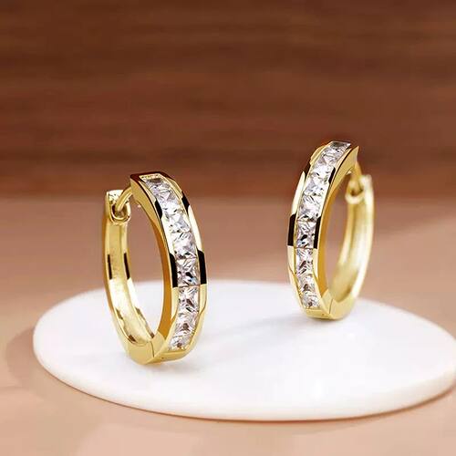 Classic Design Women Hoop Earrings Full with Princess