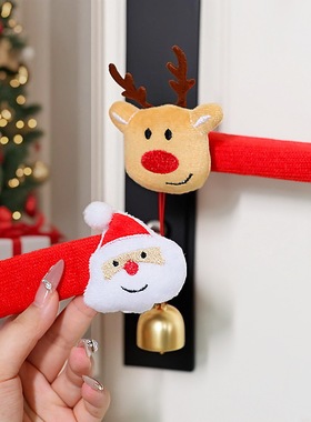 Chistmas Decoation Catoon Santa Claus Doo Handleba Gloves