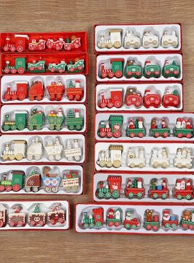 New Chistmas Wooden Tain Onament Mey Chistmas Decoation Fo