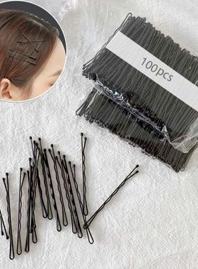 100Pcs Women 5/6 cm Hair Waved U-Shaped Bobby Pin Barrette