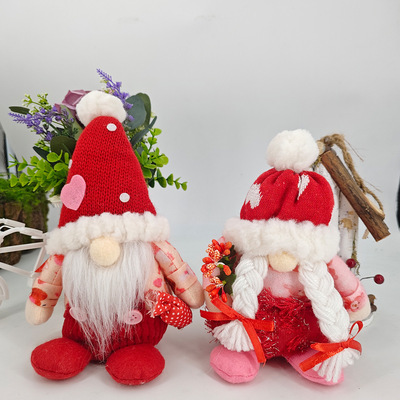 New Valentine's Day Bow Love Rudolph Onaments Doll Onaments