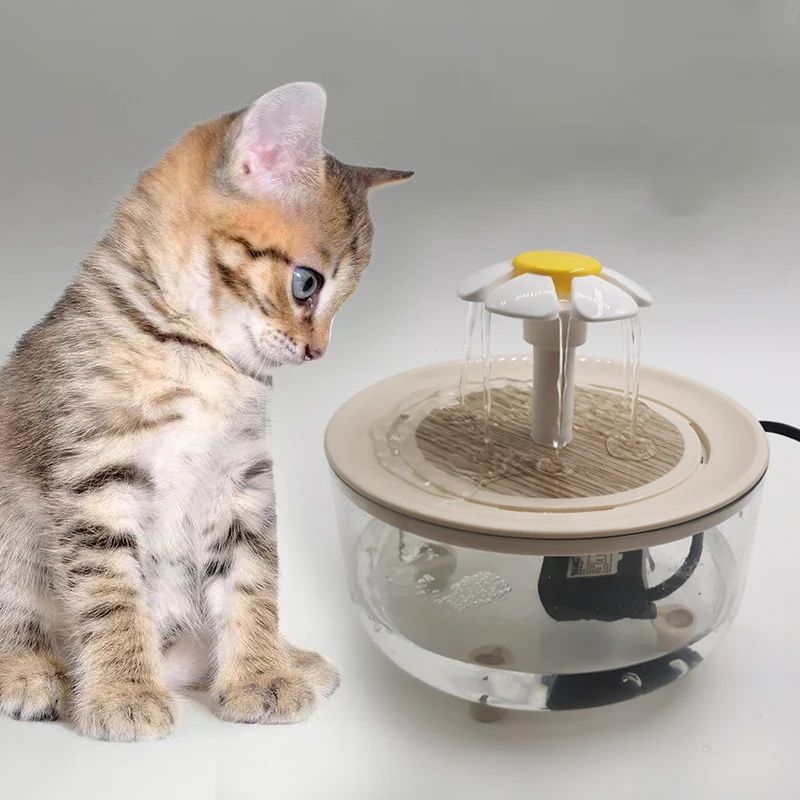 Transparent Pet Water Fountain Automatic Circulation Cat