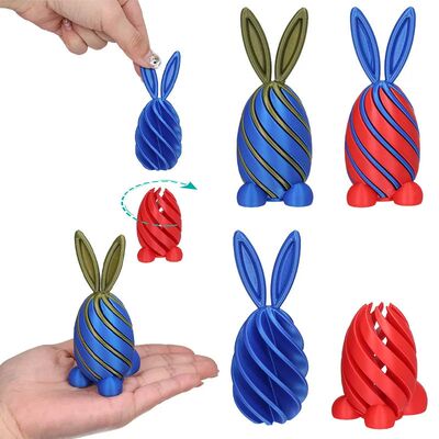 3D Printed Impossible Easter Rabbit Passthrough Fidget Toy