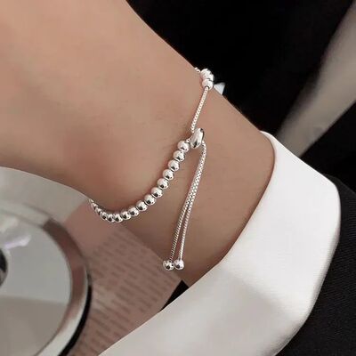 925 Sterling Silver Beautiful Bead Bracelets For Women