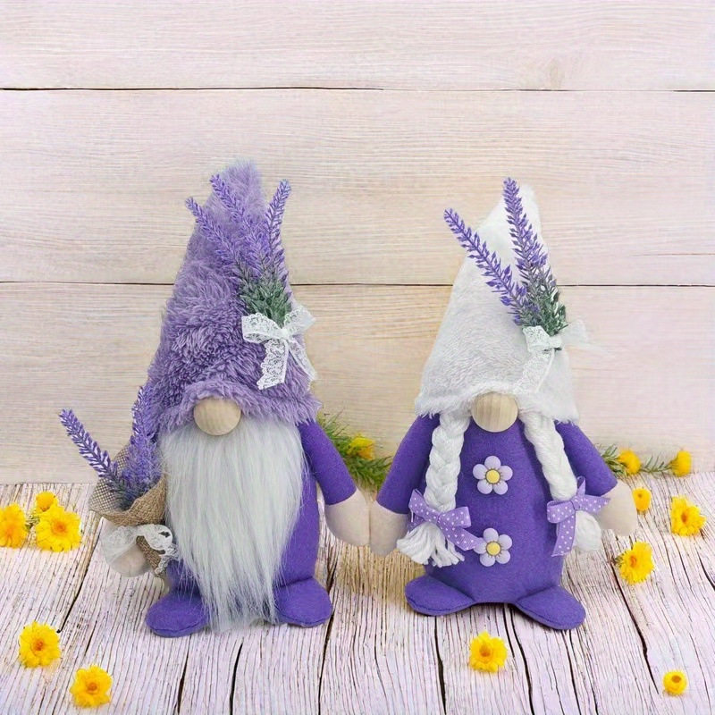 New Lavende Doll Faceless Doll Dwaf Doll Onaments Sping