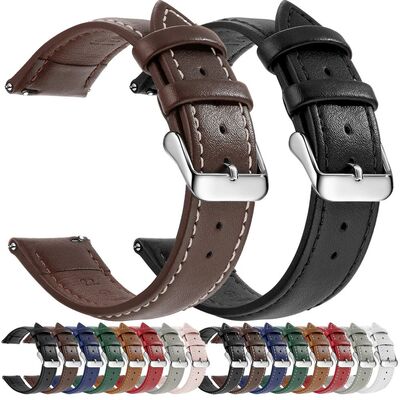 Top Gain Genuine Leathe Watch Band, Quick Release