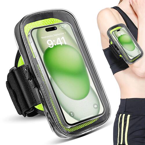 HAISSKY Clear Running Sports Armband Bag For iPhone 17 16