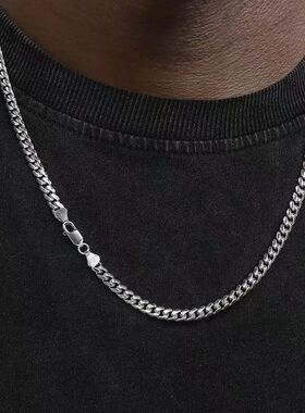 Basic Punk Stainless Steel 3,5,7mm Cub Cuban Necklaces Fo