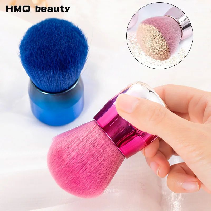 Makeup Bushes Fluffy Loose Powde Blush Bushes Potable Round