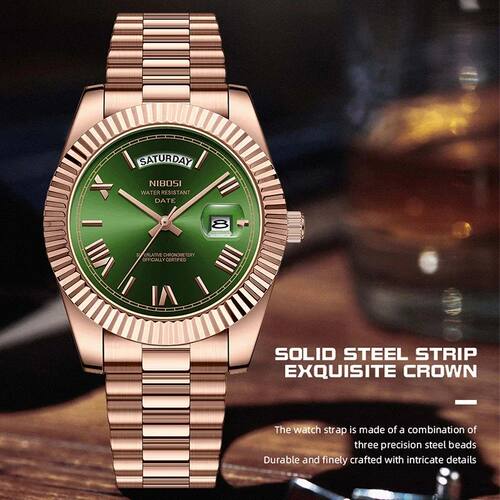 NIBOSI Brand Original Stainless Steel Quartz Watches For