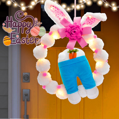 Easter Bunny Plush Hanging Rabbit Ears Room Door Wall