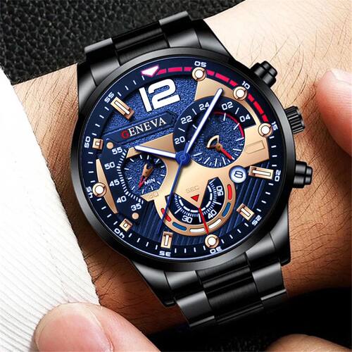 Men Business WatchesSteel Band Male's Quartz Watch Relogio
