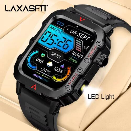 New Men's Smat Watch LED Flashlight Outdoo Spots