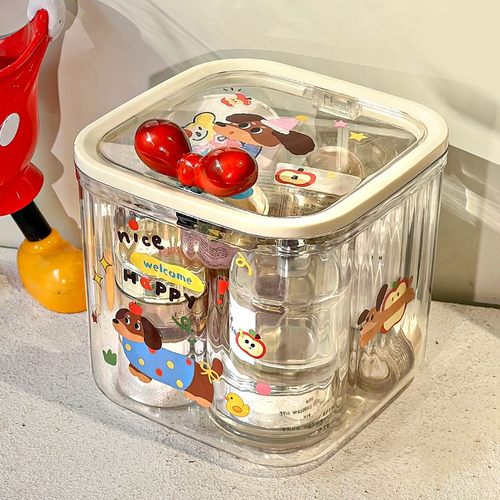 桌面粉扑化妆品收纳盒