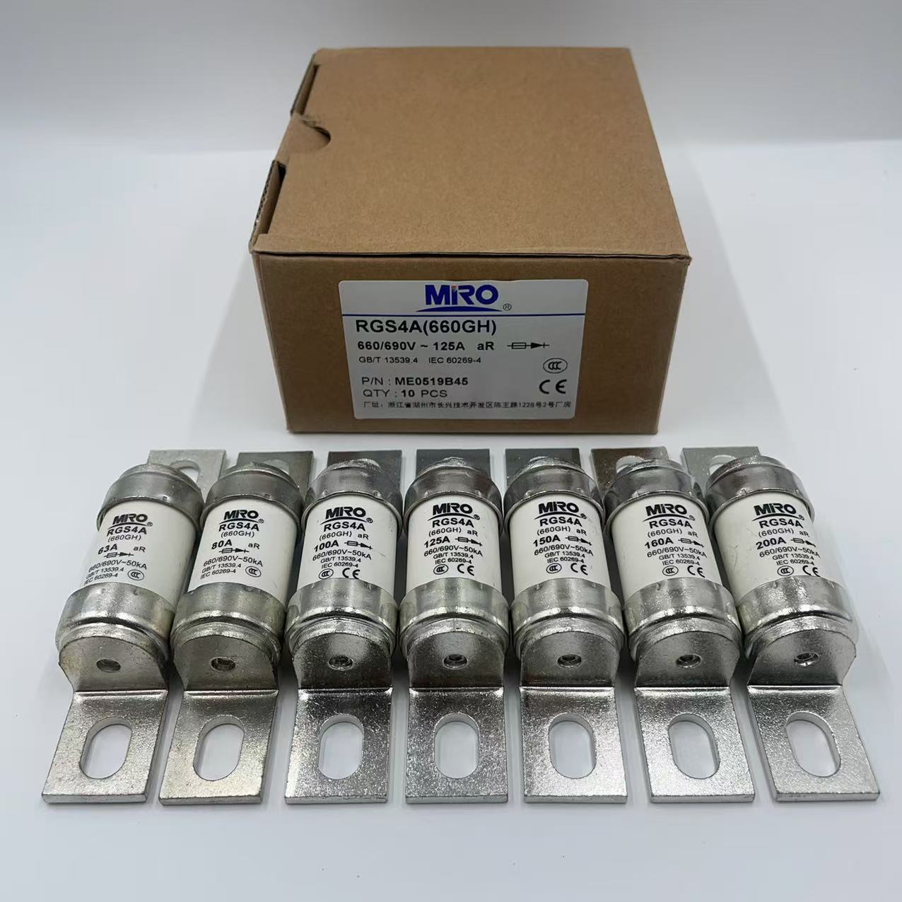 正品MRO茗熔电器熔断器RGS4A