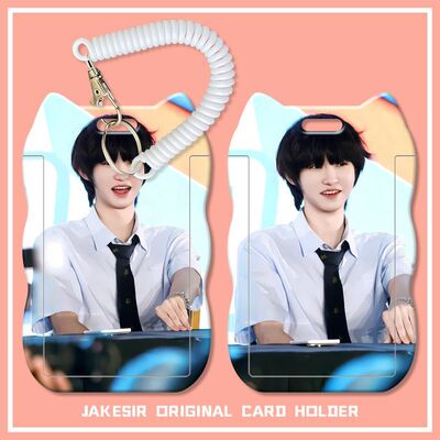 一诺徐必成周边学生滑盖猫耳朵卡套饭卡公交身份证保护套弹簧绳