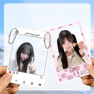 张元 饰品挂件生日礼物ive 英周边物料高清亚克力透卡亚克力书包装