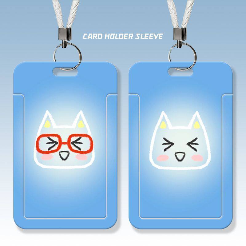 多罗猫可爱卡通学生滑盖卡套饭卡公交卡身份证件保护套门禁校园卡