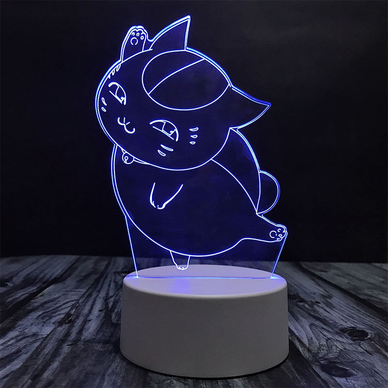 夏目友人帐周边猫咪老师动漫台灯小夜灯娘口三三摆件创意生日礼物图片