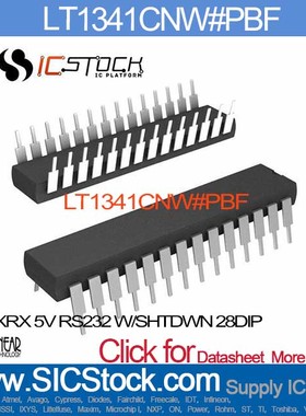 LT1341CNW#PBF IC TXRX 5V RS232 W/SHTDWN 28DIP LT134