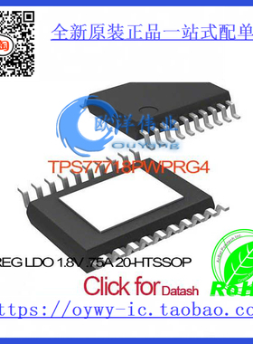 TPS77718PWPRG4 IC REG LDO 1.8V .75A 20-HTSSOP TPS77718P