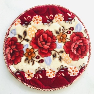 秋冬防滑毛毯圆形坐垫幼儿园椅子垫加厚饭店餐厅家用屁垫批发圆垫