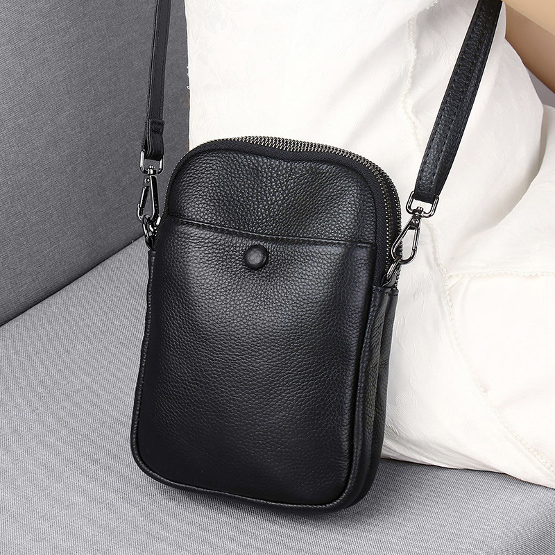 2026新款真皮头层牛皮手机包女单肩斜挎包手机袋软皮挎包迷你小包