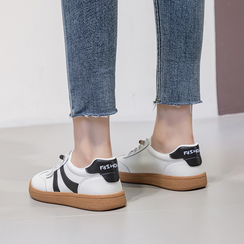 嘉俪多女鞋欧美休闲德训鞋牛皮