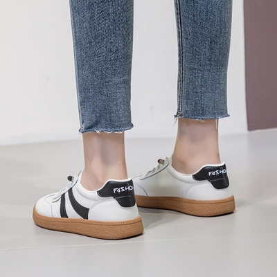 嘉俪多女鞋欧美休闲德训鞋牛皮