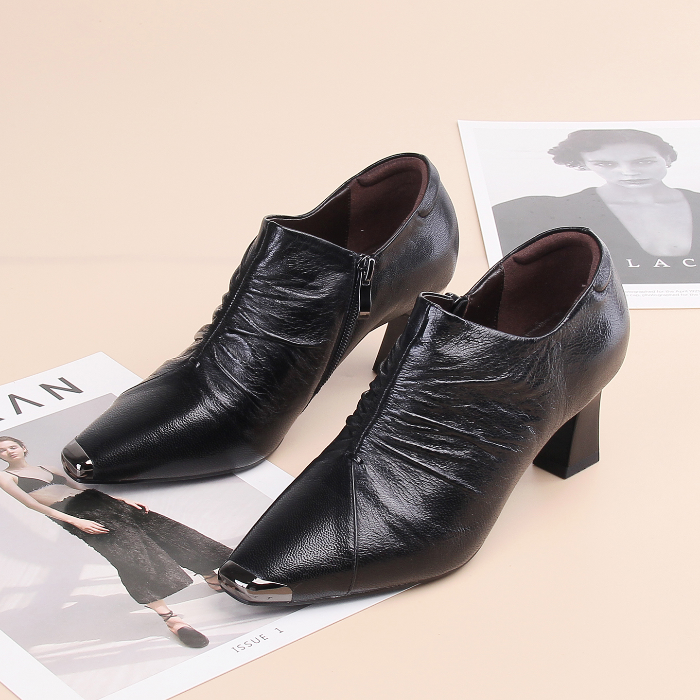 嘉俪多女韩版单窝窝鞋深口尖头