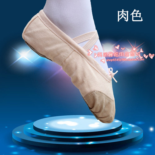 舞蹈鞋女软底帆布成人男平底形体