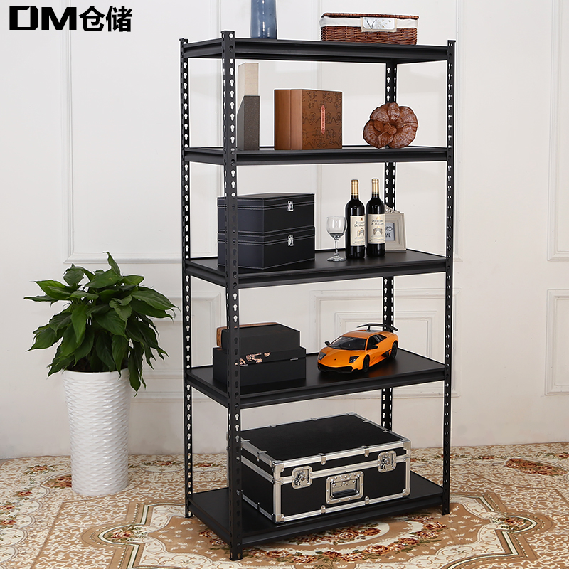 DM黑家用货架自己组装仓储仓库阳台展示架可调节置物架铁架多层