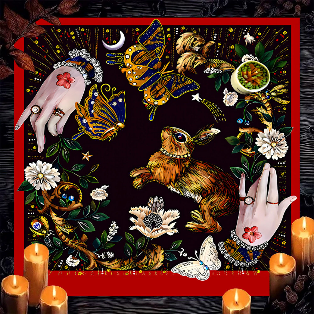 Tarot塔罗桌布仪式布星座月相花卉蝴蝶星空印花仪式感升级可定制,居家布艺,挂毯/壁毯,淘宝优惠券,粉丝福利购,淘宝优惠卷