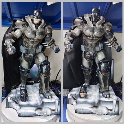 正义黎明 热能装甲 蝙蝠侠  战衣重盔甲 双头雕像 模型 盒装手办