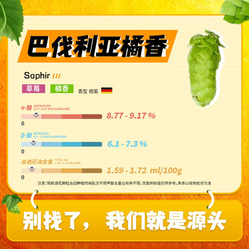橘香/巴伐利亚柑橘新鲜酒花包邮